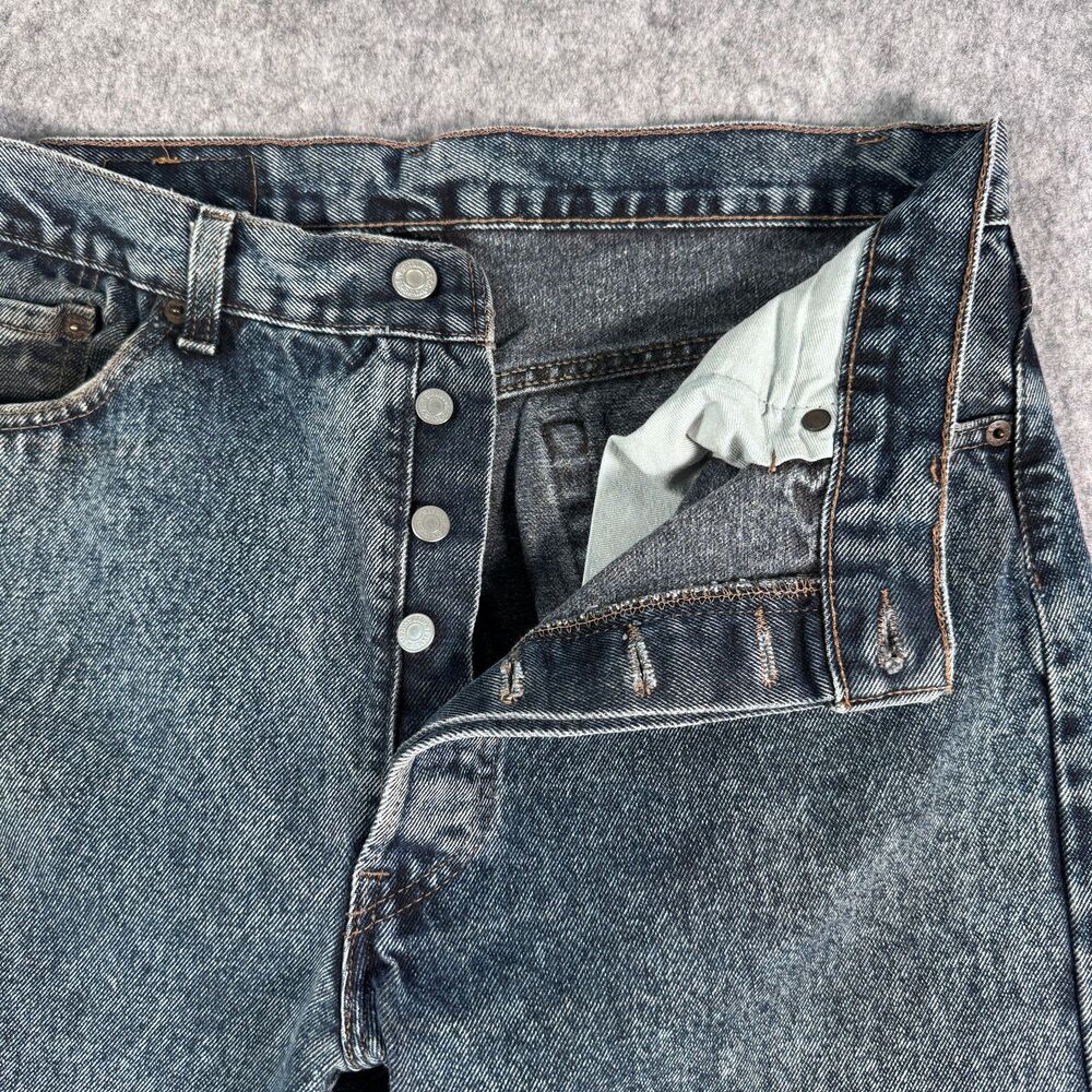 VTG Levis 501XX Jeans Mens 36x32 Measures 32x31 Blue Acid Wash Denim Y2K - Picture 6 of 14
